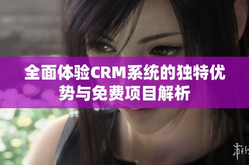 全面体验CRM系统的独特优势与免费项目解析