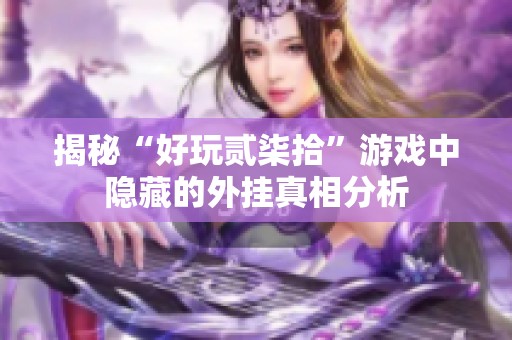 揭秘“好玩贰柒拾”游戏中隐藏的外挂真相分析