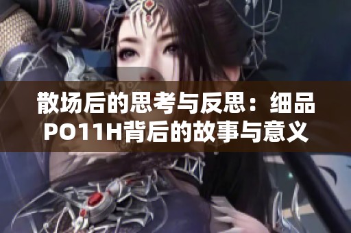 散场后的思考与反思：细品PO11H背后的故事与意义
