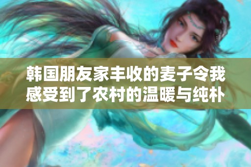韩国朋友家丰收的麦子令我感受到了农村的温暖与纯朴
