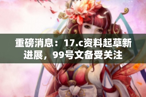 重磅消息：17.c资料起草新进展，99号文备受关注
