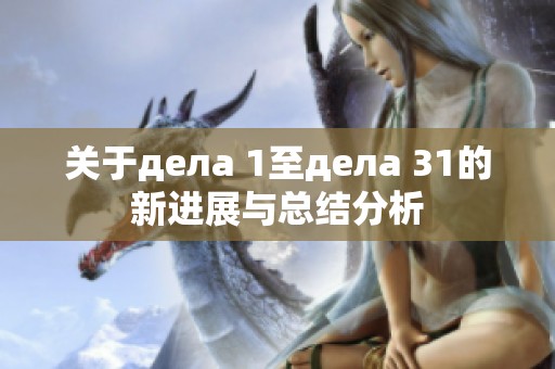 关于дела 1至дела 31的新进展与总结分析