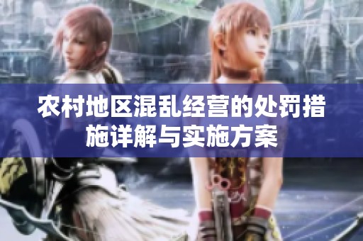 农村地区混乱经营的处罚措施详解与实施方案