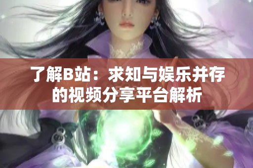 了解B站：求知与娱乐并存的视频分享平台解析