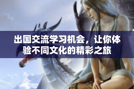 出国交流学习机会，让你体验不同文化的精彩之旅