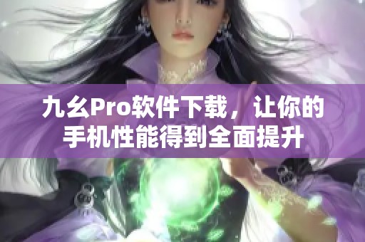 九幺Pro软件下载，让你的手机性能得到全面提升