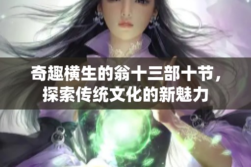 奇趣横生的翁十三部十节，探索传统文化的新魅力