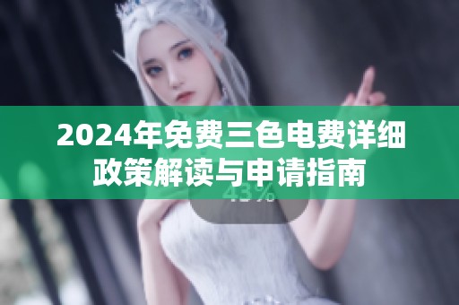 2024年免费三色电费详细政策解读与申请指南