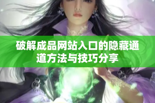 破解成品网站入口的隐藏通道方法与技巧分享