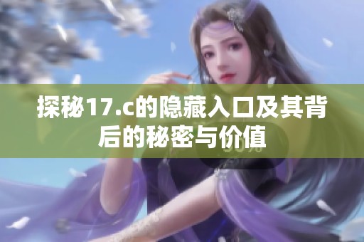 探秘17.c的隐藏入口及其背后的秘密与价值