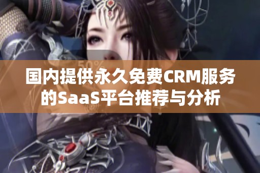 国内提供永久免费CRM服务的SaaS平台推荐与分析