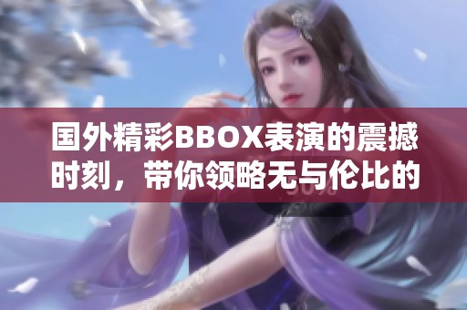 国外精彩BBOX表演的震撼时刻，带你领略无与伦比的声音魅力