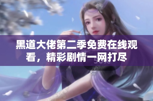 黑道大佬第二季免费在线观看，精彩剧情一网打尽