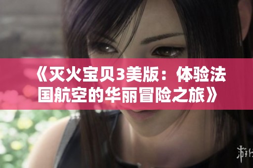 《灭火宝贝3美版：体验法国航空的华丽冒险之旅》