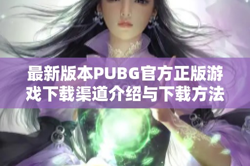 最新版本PUBG官方正版游戏下载渠道介绍与下载方法