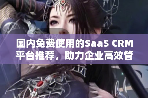 国内免费使用的SaaS CRM平台推荐，助力企业高效管理客户关系