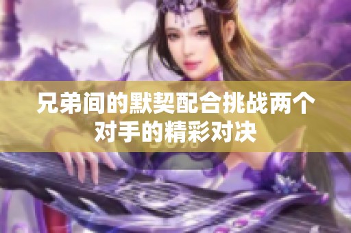 兄弟间的默契配合挑战两个对手的精彩对决