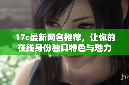 17c最新网名推荐，让你的在线身份独具特色与魅力