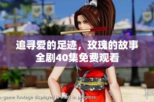 追寻爱的足迹，玫瑰的故事全剧40集免费观看