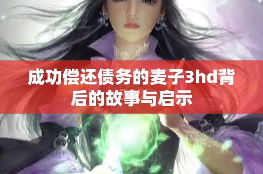 成功偿还债务的麦子3hd背后的故事与启示