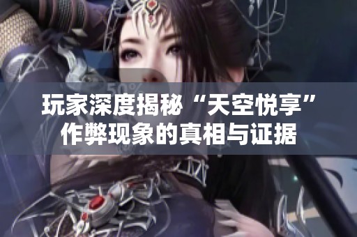 玩家深度揭秘“天空悦享”作弊现象的真相与证据
