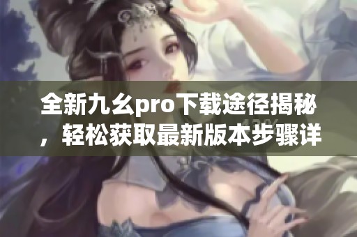 全新九幺pro下载途径揭秘，轻松获取最新版本步骤详解