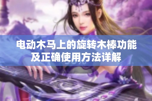 电动木马上的旋转木棒功能及正确使用方法详解