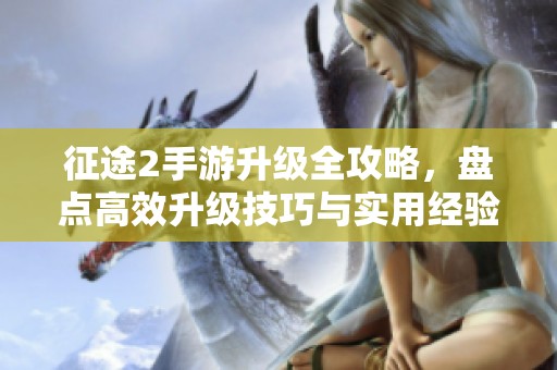 征途2手游升级全攻略，盘点高效升级技巧与实用经验分享