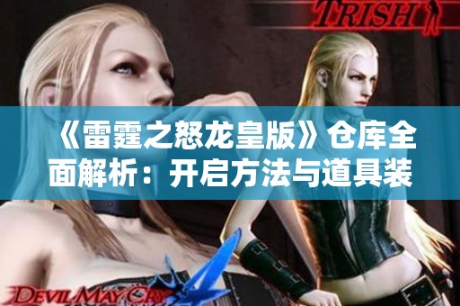 《雷霆之怒龙皇版》仓库全面解析：开启方法与道具装备攻略