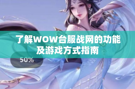 了解WOW台服战网的功能及游戏方式指南
