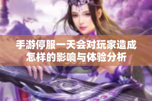 手游停服一天会对玩家造成怎样的影响与体验分析