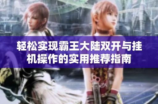 轻松实现霸王大陆双开与挂机操作的实用推荐指南