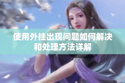 使用外挂出现问题如何解决和处理方法详解