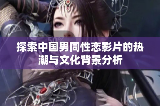 探索中国男同性恋影片的热潮与文化背景分析