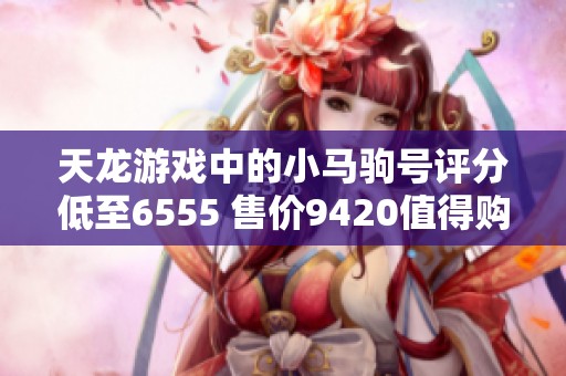 天龙游戏中的小马驹号评分低至6555 售价9420值得购买吗