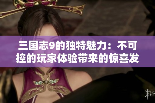 三国志9的独特魅力：不可控的玩家体验带来的惊喜发现