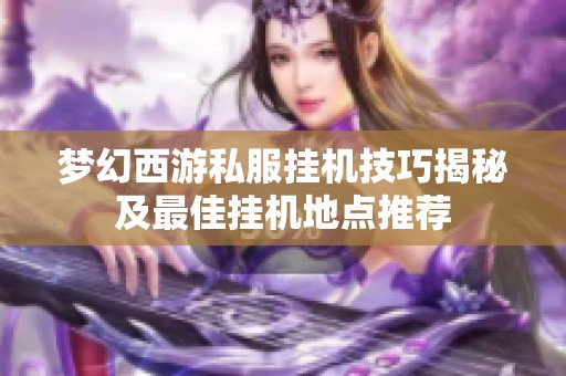 梦幻西游私服挂机技巧揭秘及最佳挂机地点推荐
