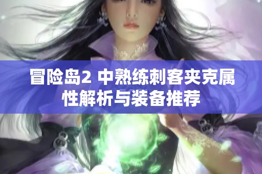 冒险岛2 中熟练刺客夹克属性解析与装备推荐
