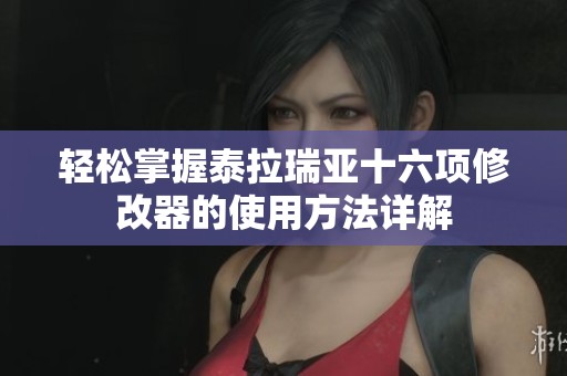 轻松掌握泰拉瑞亚十六项修改器的使用方法详解