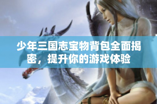 少年三国志宝物背包全面揭密，提升你的游戏体验