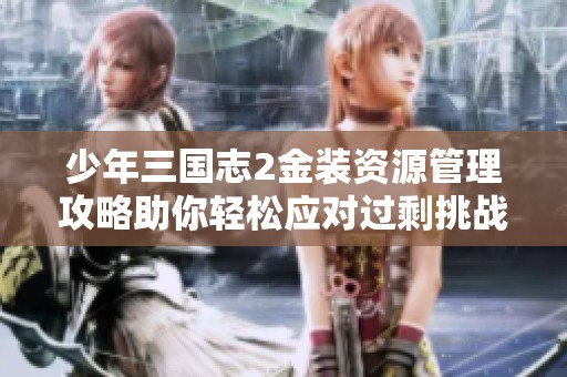 少年三国志2金装资源管理攻略助你轻松应对过剩挑战