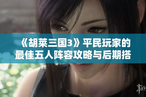 《胡莱三国3》平民玩家的最佳五人阵容攻略与后期搭配技巧解析