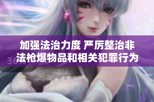 加强法治力度 严厉整治非法枪爆物品和相关犯罪行为