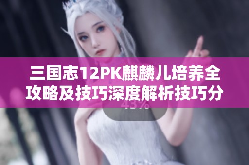 三国志12PK麒麟儿培养全攻略及技巧深度解析技巧分享