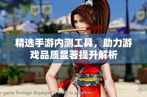精选手游内测工具，助力游戏品质显著提升解析