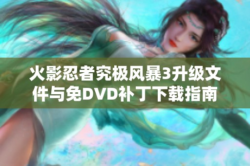 火影忍者究极风暴3升级文件与免DVD补丁下载指南
