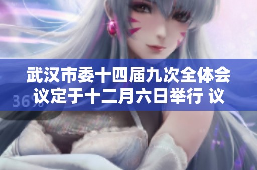 武汉市委十四届九次全体会议定于十二月六日举行 议题备受关注