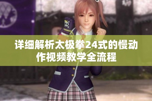 详细解析太极拳24式的慢动作视频教学全流程