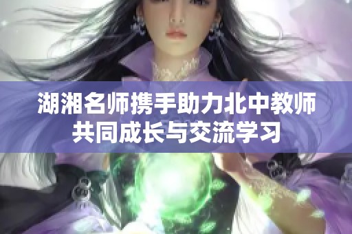 湖湘名师携手助力北中教师共同成长与交流学习