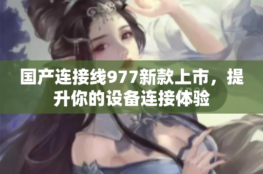 国产连接线977新款上市，提升你的设备连接体验